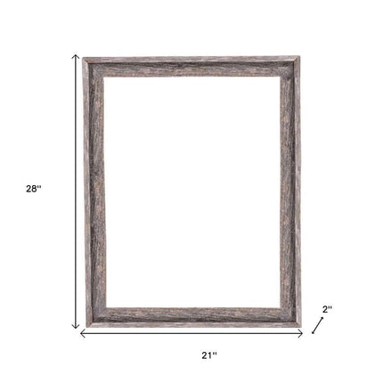 18" x 24" Gray Solid Wood Hanging Picture Frame HomeRoots