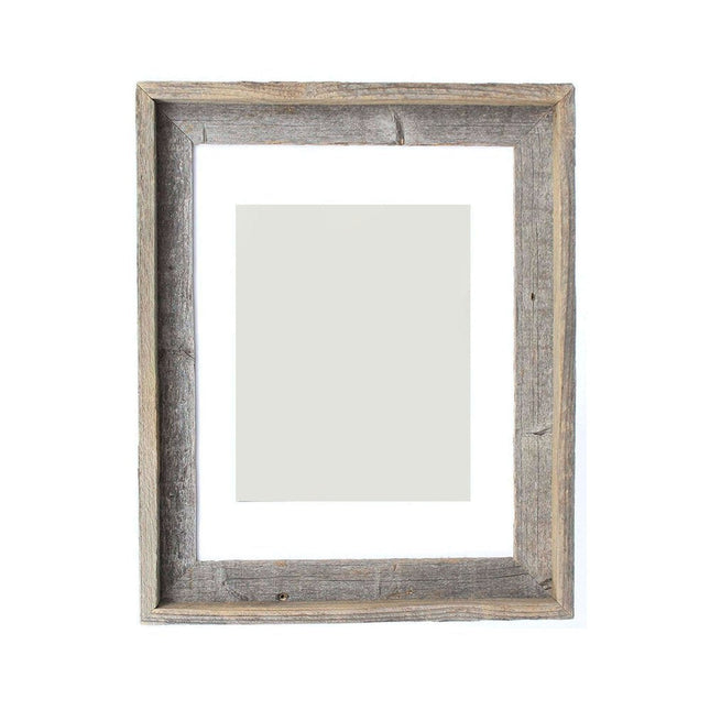 16" x 20" Gray Distressed Wood Hanging Picture Frame with Mat HomeRoots