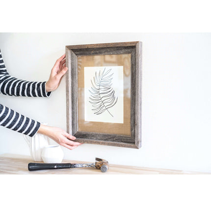 11" x 14" Brown Solid Wood Hanging Picture Frame HomeRoots