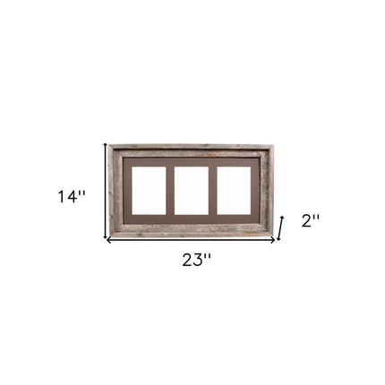 5" x 7" Gray Wood Hanging Picture Frame with Mat HomeRoots