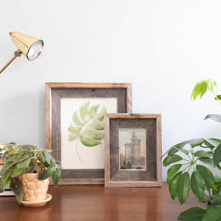 11" x 17" Gray Solid Wood Hanging Picture Frame HomeRoots