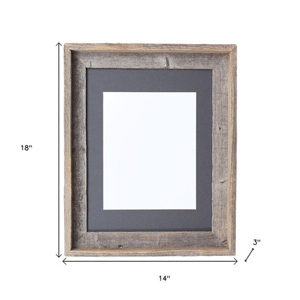 11" x 14" Gray Solid Wood Hanging Picture Frame HomeRoots