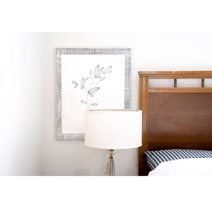 11" x 14" White Solid Wood Hanging Picture Frame HomeRoots