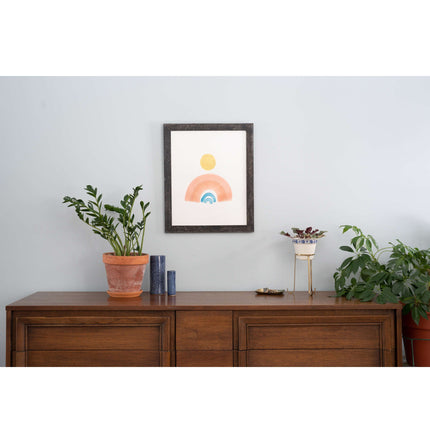 11" x 14" Black Solid Wood Hanging Picture Frame HomeRoots