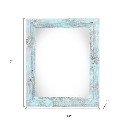 11" x 14" Blue Solid Wood Hanging Picture Frame HomeRoots