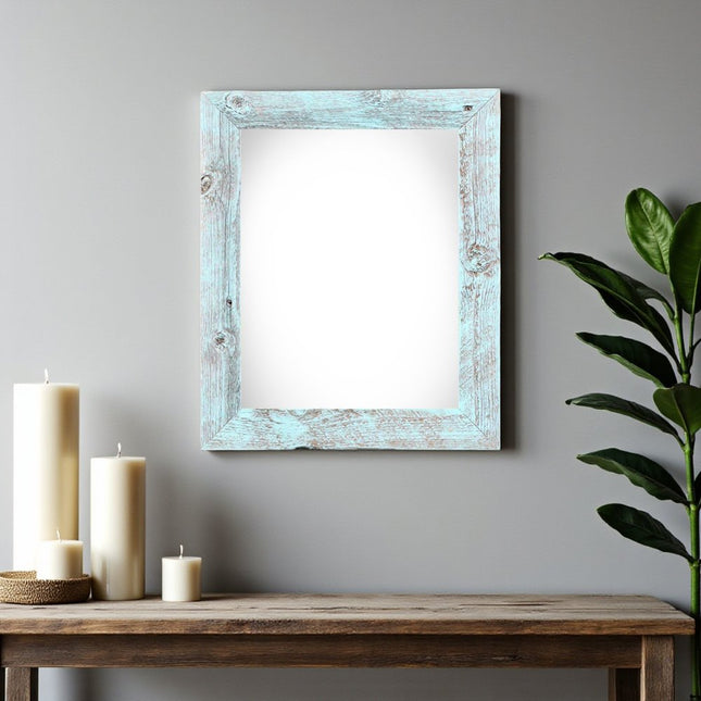 11" x 14" Blue Solid Wood Hanging Picture Frame HomeRoots