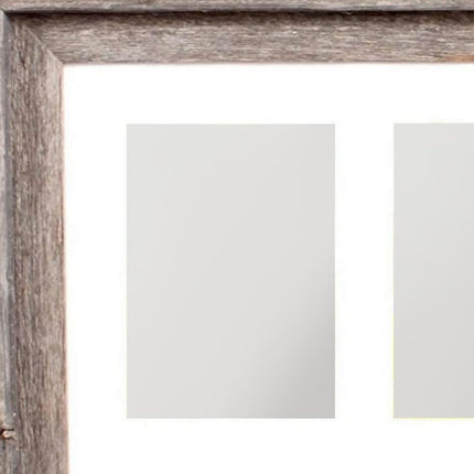 5" x 7" Natural Distressed Reclaimed Wood Hanging Picture Frame with Mat HomeRoots