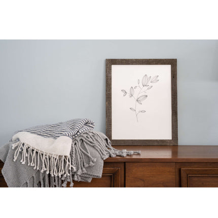 11" x 17" Espresso Solid Wood Hanging Picture Frame HomeRoots