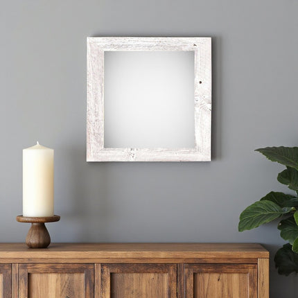 10" x 10" White Solid Wood Hanging Picture Frame HomeRoots