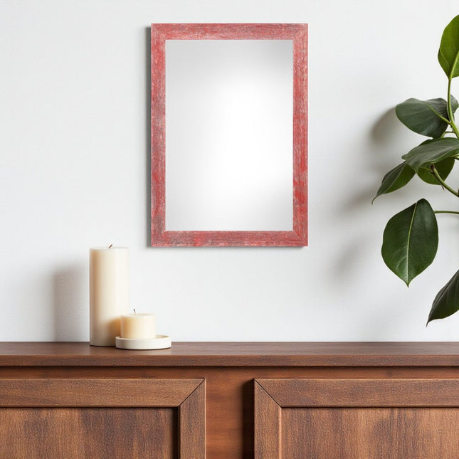 11" x 14" Red Solid Wood Hanging Picture Frame HomeRoots