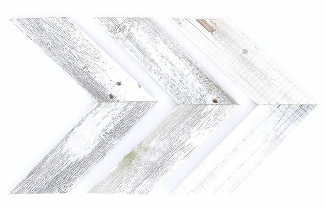 Set of Three White Distressed Wood Hanging Arrow Dimensional Sculptures HomeRoots