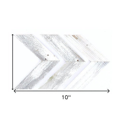 Set of Three White Distressed Wood Hanging Arrow Dimensional Sculptures HomeRoots