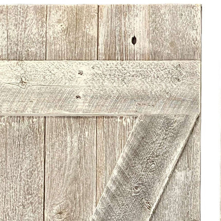 Set Of Two Rustic Weathered Grey Wood Decorative Window Shutters HomeRoots