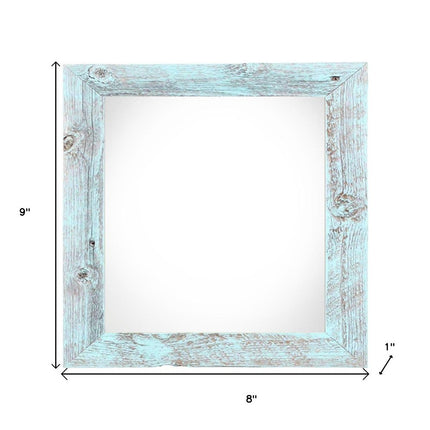 6" x 6" Blue Wood Tabletop Picture Frame HomeRoots