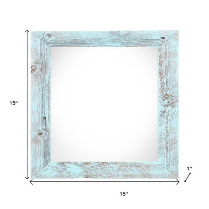 12" x 12" Blue Wood Tabletop Picture Frame HomeRoots