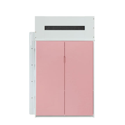 ACME 38040 Nerice Loft Bed, White & Pink (1Set/5Ctn)