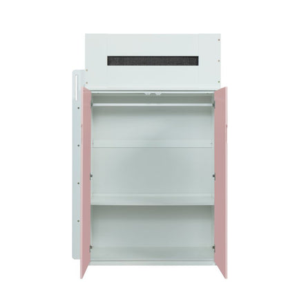 ACME 38040 Nerice Loft Bed, White & Pink (1Set/5Ctn)