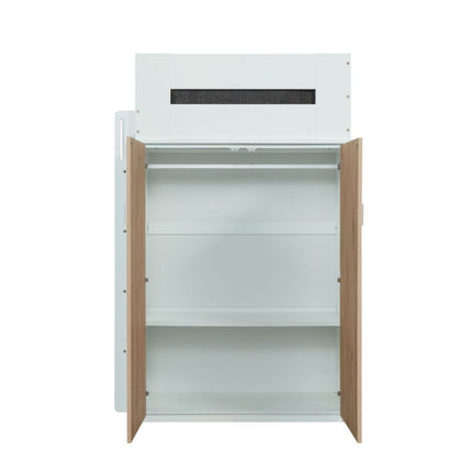 ACME 38055 Nerice Loft Bed, White & Oak (1Set/5Ctn)
