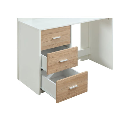 ACME 38055 Nerice Loft Bed, White & Oak (1Set/5Ctn)