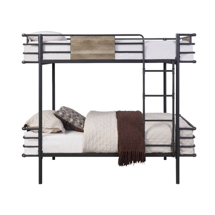 ACME 38130 Deliz Twin Bunk Bed, Gunmetal
