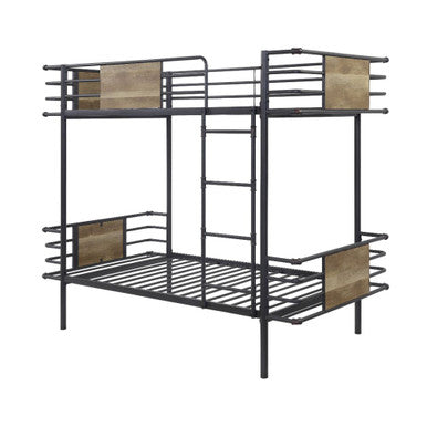 ACME 38130 Deliz Twin Bunk Bed, Gunmetal ACME Furniture