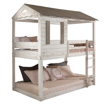 ACME 38135 Darlene Twin Bunk Bed, Rustic White