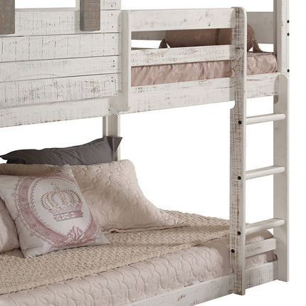 ACME 38135 Darlene Twin Bunk Bed, Rustic White