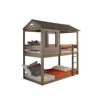 ACME 38140 Darlene Twin Bunk Bed, Rustic Gray