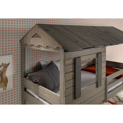 ACME 38140 Darlene Twin Bunk Bed, Rustic Gray