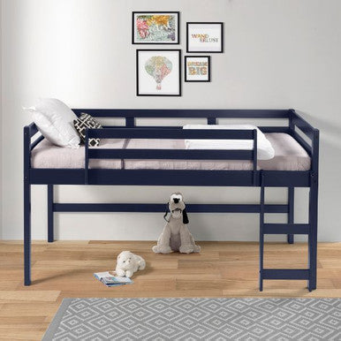 ACME 38260 Lara Twin Loft Bed, Navy Blue Finish ACME Furniture