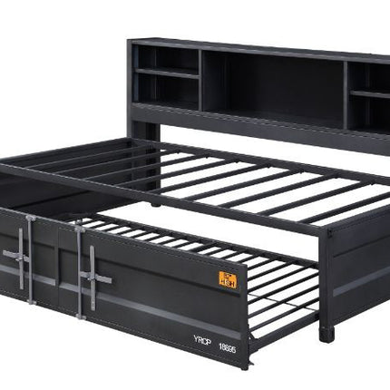 ACME 38270 Cargo Twin Storage Daybed & Trundle, Gunmetal Finish