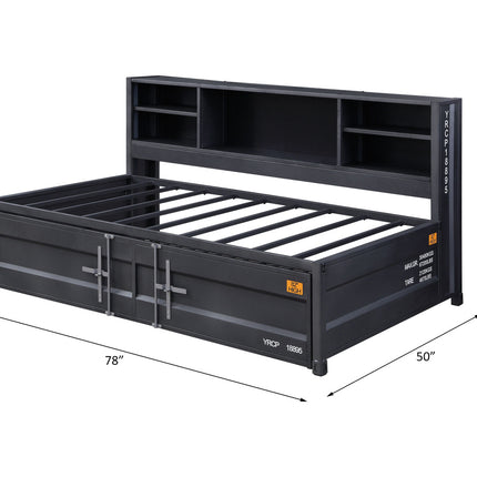 ACME 38270 Cargo Twin Storage Daybed & Trundle, Gunmetal Finish
