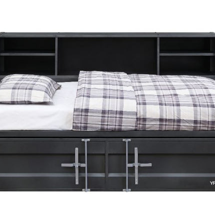 ACME 38270 Cargo Twin Storage Daybed & Trundle, Gunmetal Finish