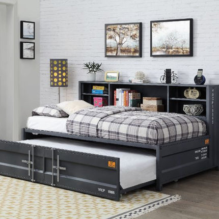 ACME 38270 Cargo Twin Storage Daybed & Trundle, Gunmetal Finish