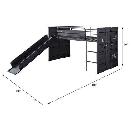 ACME 38305 Cargo Gunmetal Twin Loft Bed  5