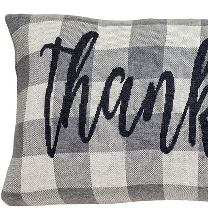 Thankful Buffalo Plaid Lumbar Throw Pillow HomeRoots