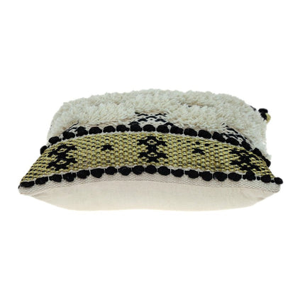 Shaggy Woven Throw Pillow HomeRoots