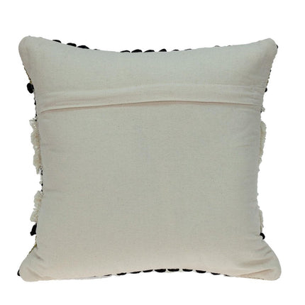 Shaggy Woven Throw Pillow HomeRoots