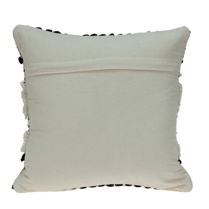 Shaggy Woven Throw Pillow HomeRoots