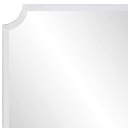 36" Rectangle With Scalloped Corner Unframed Accent Mirror HomeRoots
