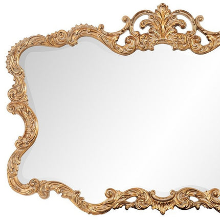27" Gold Ornate Scroll Framed Accent Mirror HomeRoots