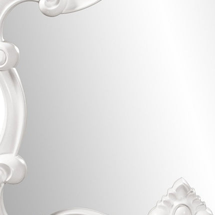 28" White Baroque Framed Accent Mirror HomeRoots
