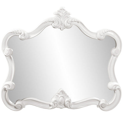 28" White Baroque Framed Accent Mirror HomeRoots