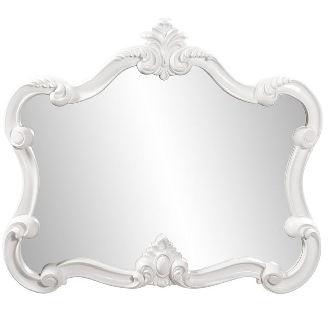 28" White Baroque Framed Accent Mirror HomeRoots