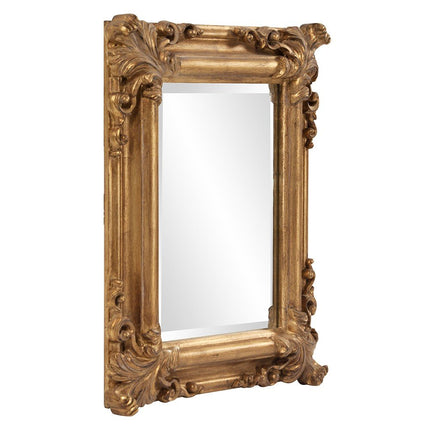 23" Antiqued Gold Ornate Scroll Framed Accent Mirror HomeRoots