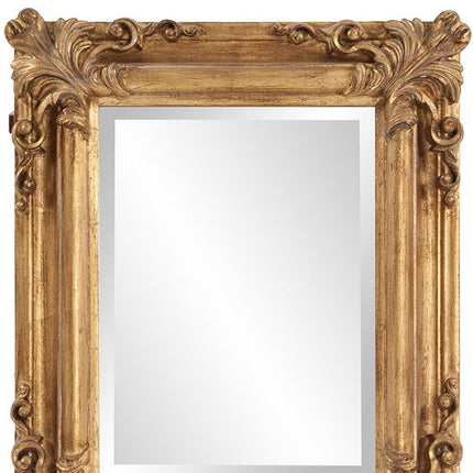 23" Antiqued Gold Ornate Scroll Framed Accent Mirror HomeRoots