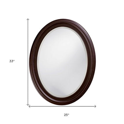 33" Bronze Oval Framed Accent Mirror HomeRoots
