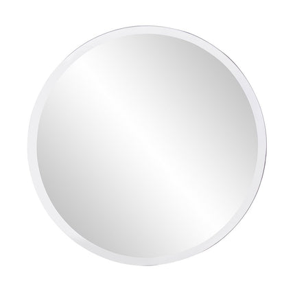 28" Gray Round Unframed Accent Mirror HomeRoots