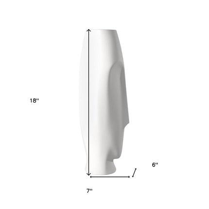 Set of Two Ceramic White Cylinder Table Vases HomeRoots