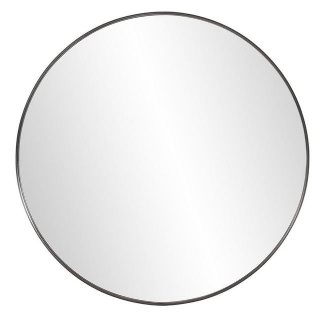 36" Black Round Framed Accent Mirror HomeRoots